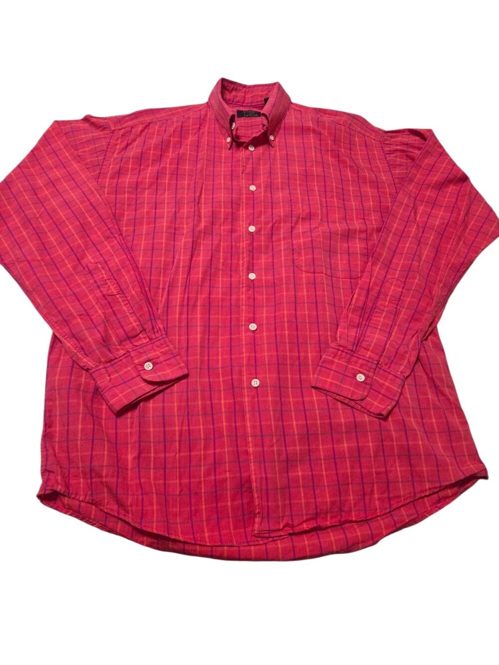 Vintage Gitman Bros H.G. Thrash Cotton Button Down Plaid Shirt Men's M Red J82